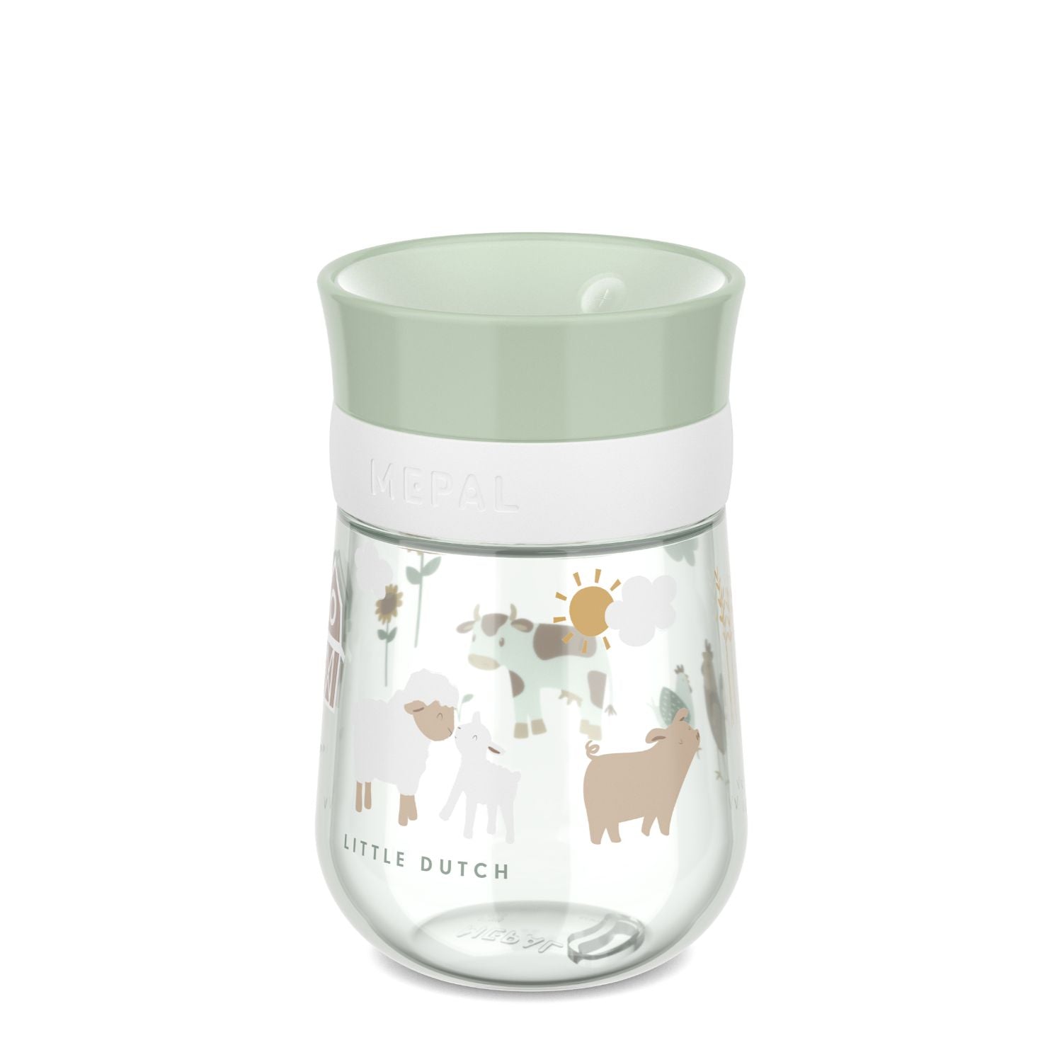 Vaso de entrenamiento Little farm Verde 300 ml