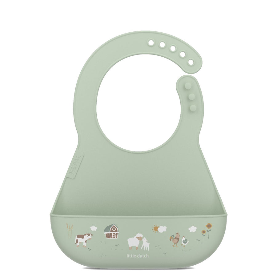 Babero Little farm Verde