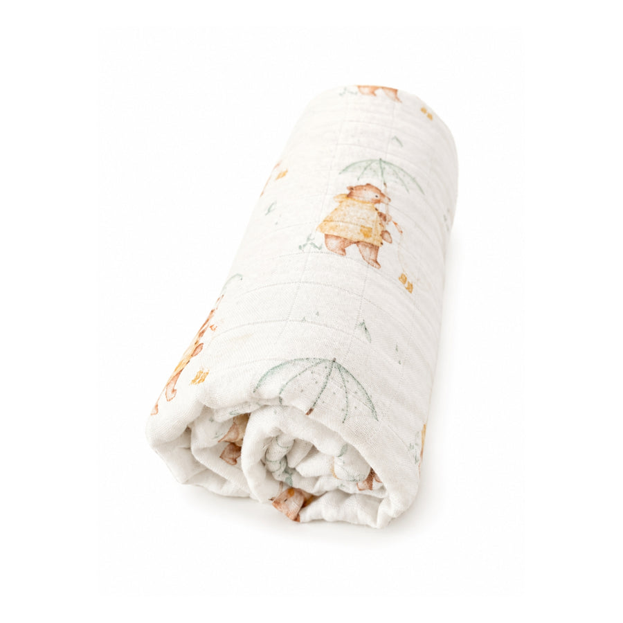 Swaddle Manta de Bambú y Algodón Oso y ganso 120 x 110 cm