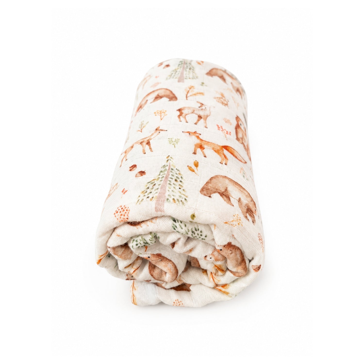 Swaddle Manta de Bambú y Algodón Animales del bosque 120 x 110 cm