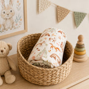 Swaddle Manta de Bambú y Algodón Animales del bosque 120 x 110 cm
