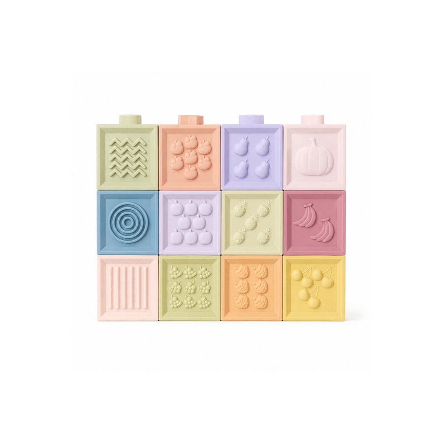 Set de 12 Cubos apilables de silicona