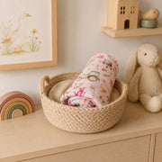 Swaddle Manta de Bambú y Algodón Animales de la granja 120 x 110 cm