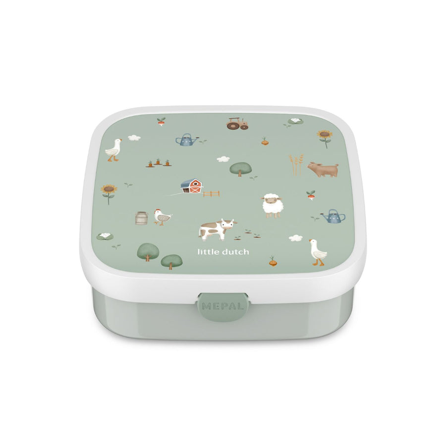 Lonchera Bento box Little farm Verde 2x 200 ml + 1250 ml