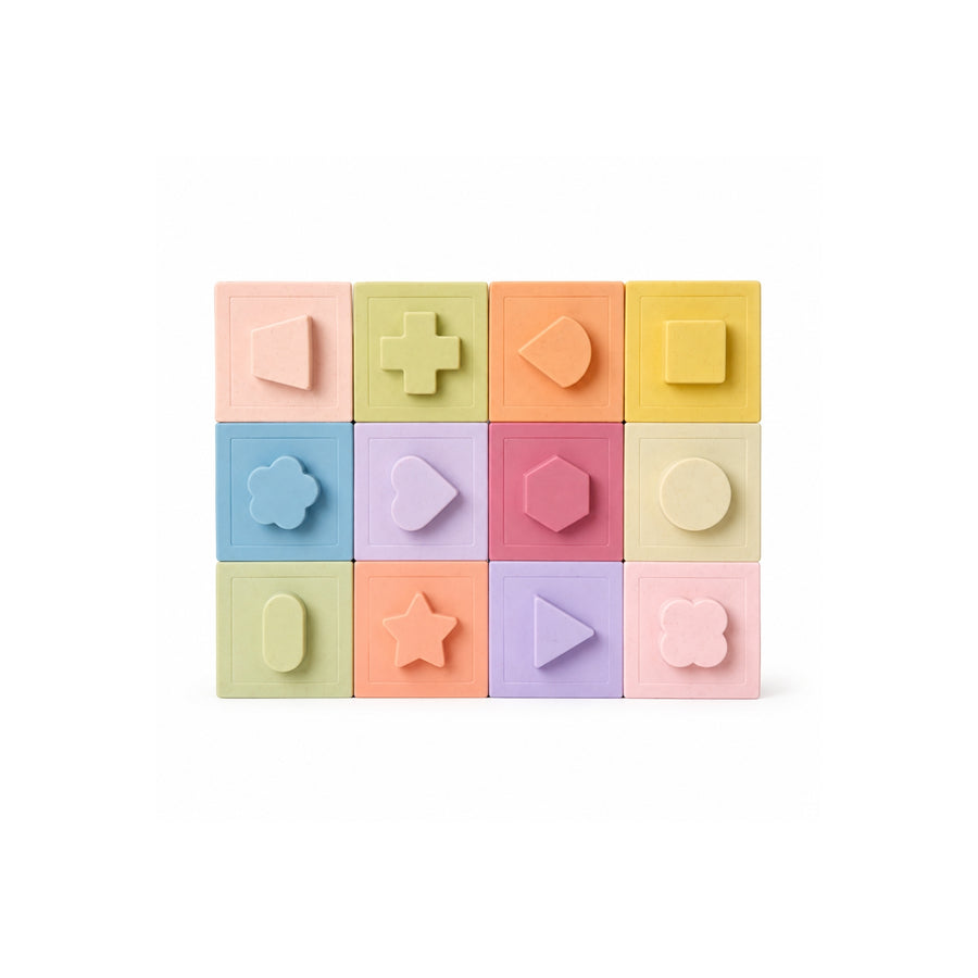 Set de 12 Cubos apilables de silicona