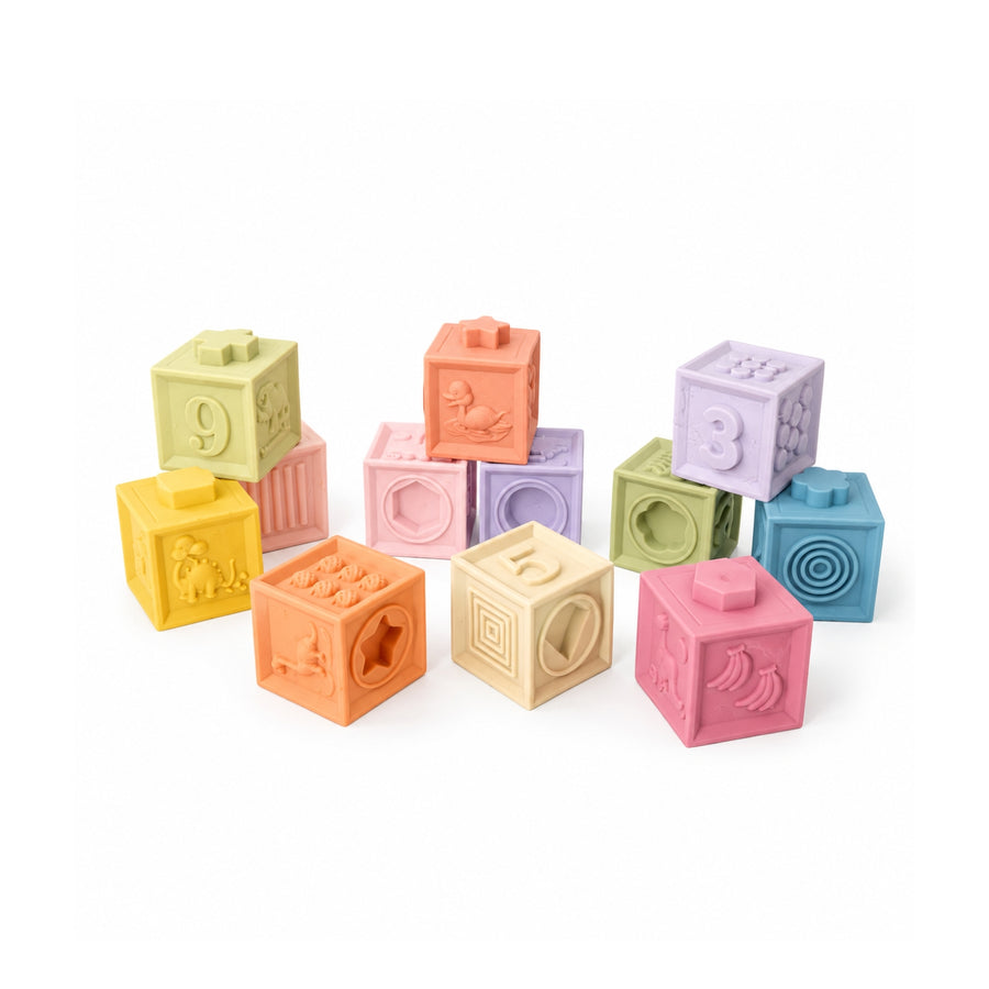 Set de 12 Cubos apilables de silicona