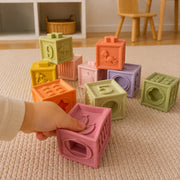 Set de 12 Cubos apilables de silicona