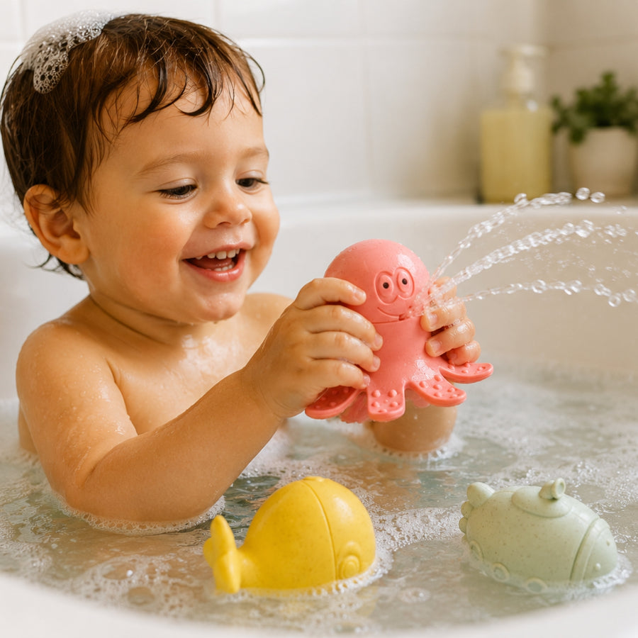 Set Figuras de baño lanza agua
