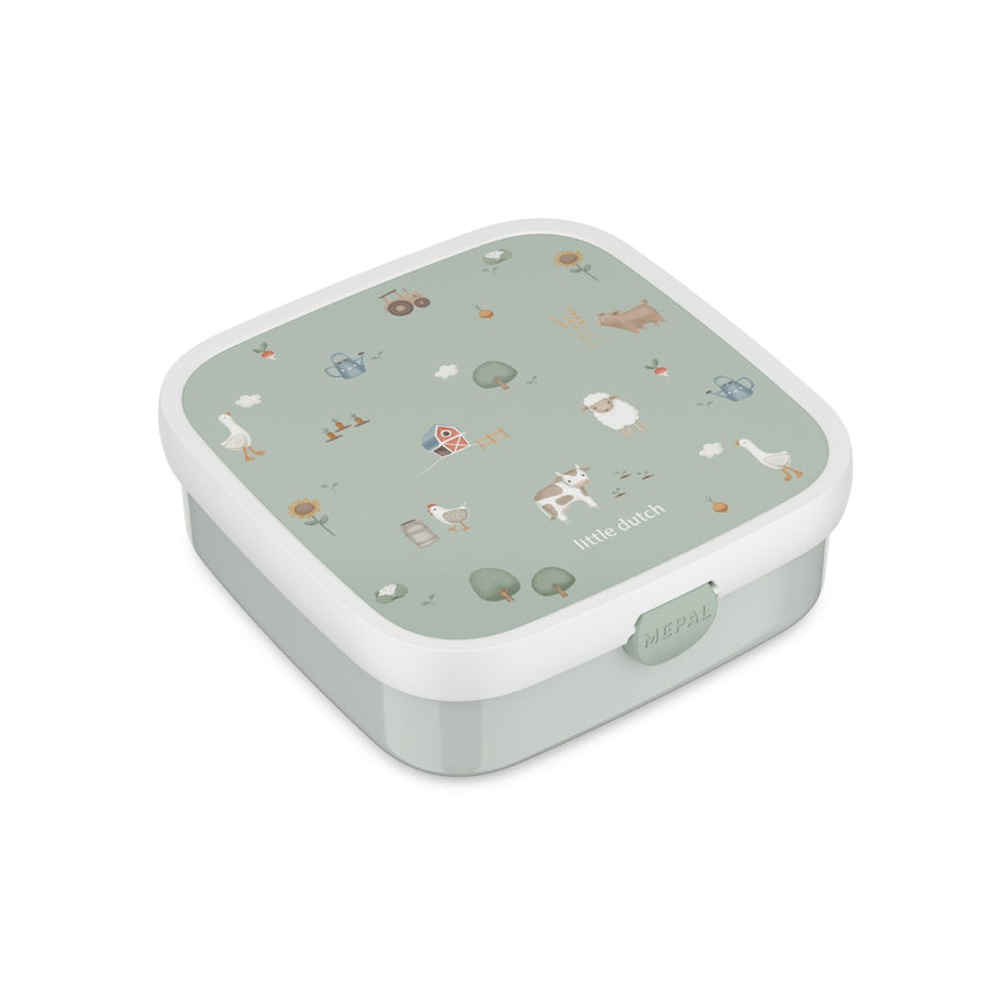 Lonchera Bento box Little farm Verde 2x 200 ml + 1250 ml