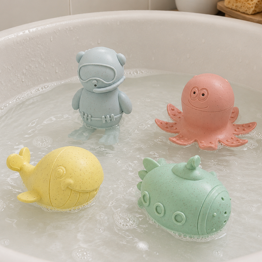 Set Figuras de baño lanza agua
