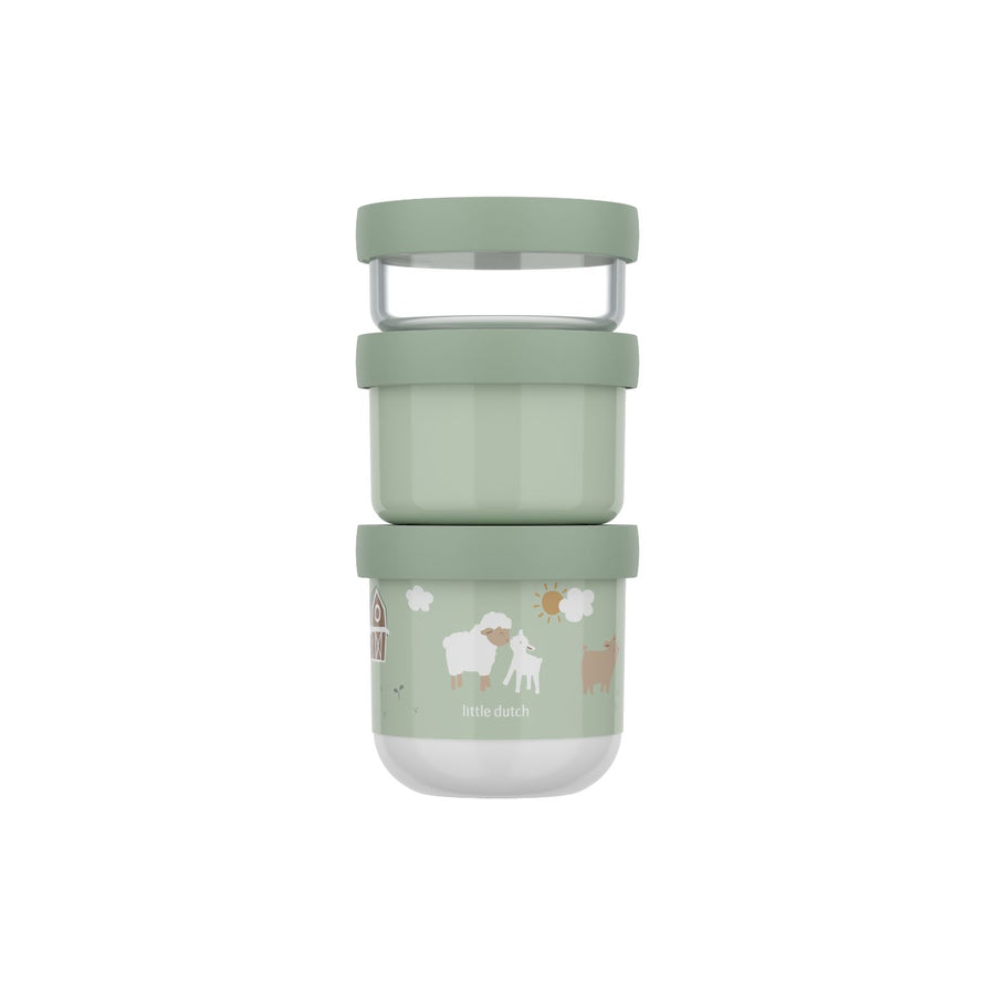 Set contenedores Little farm Verde 100 ml + 175 ml + 275 ml