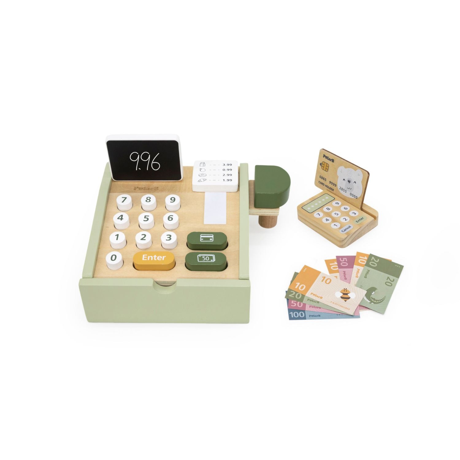 Caja registradora Verde
