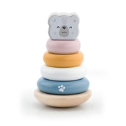 Animal de arrastre y argollas apilables Blanco