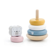 Animal de arrastre y argollas apilables Blanco