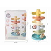 Torre espiral con pelotas sonajeras