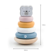 Animal de arrastre y argollas apilables Blanco