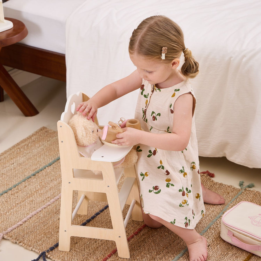 Silla de comer para muñeca Blanco