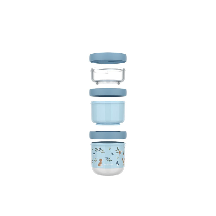 Set contenedores Forest friends Azul 100 ml + 175 ml + 275 ml