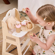 Silla de comer para muñeca Blanco