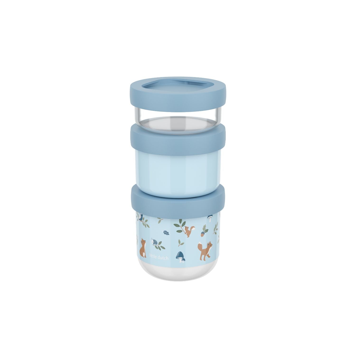 Set contenedores Forest friends Azul 100 ml + 175 ml + 275 ml