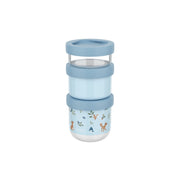 Set contenedores Forest friends Azul 100 ml + 175 ml + 275 ml