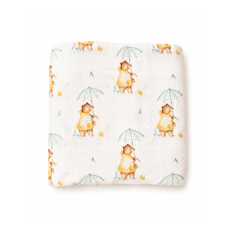 Swaddle Manta de Bambú y Algodón Oso y ganso 120 x 110 cm