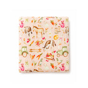 Swaddle Manta de Bambú y Algodón Animales de la granja 120 x 110 cm