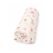 Swaddle Manta de Bambú y Algodón Ganso en el jardín 120 x 110 cm