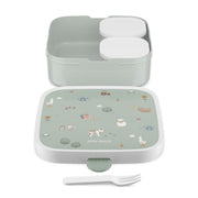 Lonchera Bento box Little farm Verde 2x 200 ml + 1250 ml