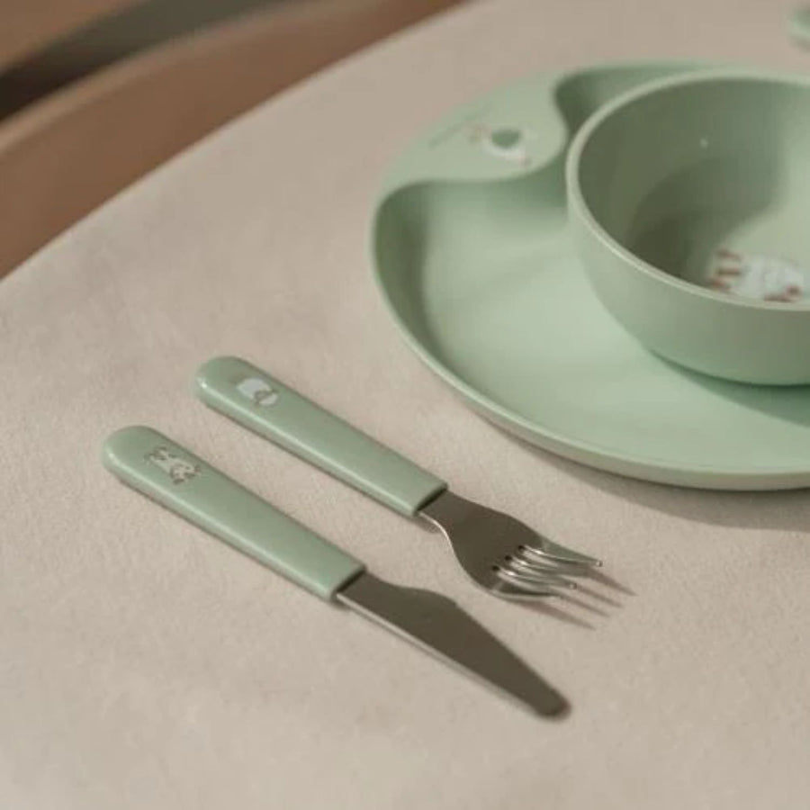 Set cubiertos Little farm Verde