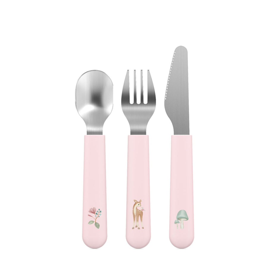 Set cubiertos Fairy garden Rosado